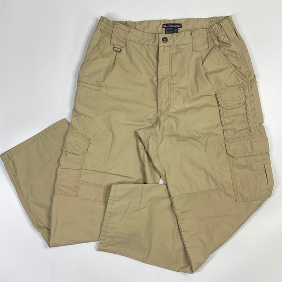5.11 Tactical TAC 143 Taclite Pro Ripstop Cargo Khaki Pants Military EMS 34x30 - Picture 1 of 12